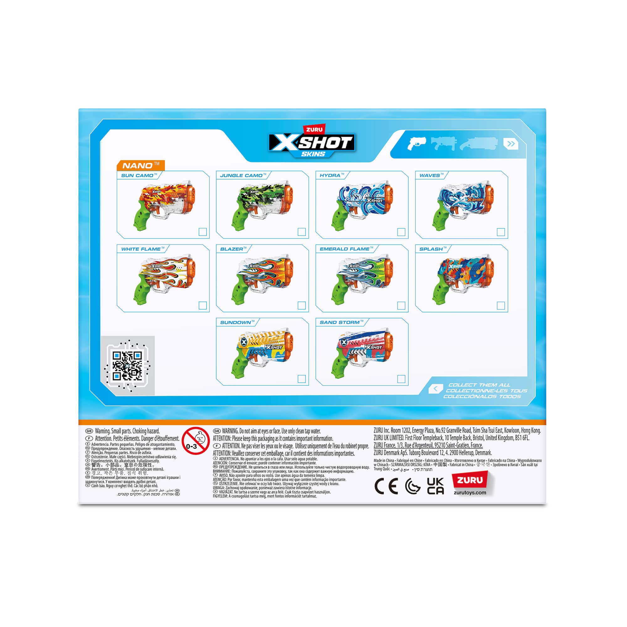 X-SHOT WATER FAST FILL SKINS 1 PIECE